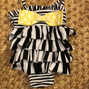Mudpie Girls swimsuit 6-9 months euc